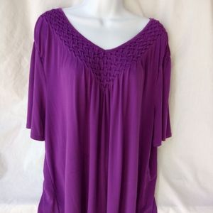 Maggie Barnes Purple Women's Top Size 1x !